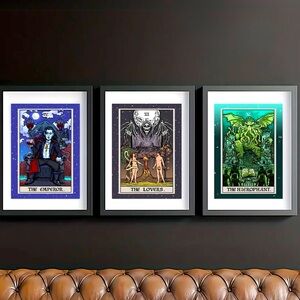 Tarot Canvas Art Prints - The Emperor, The Hierophant, The Lovers SET OF THREE 🌝
